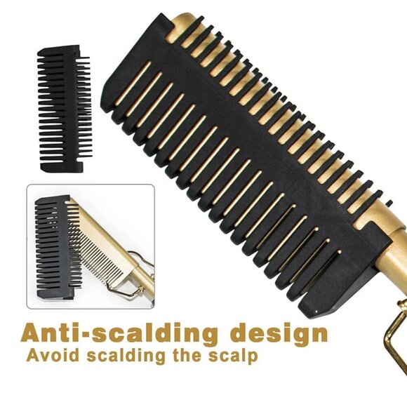 Hair Straightener Comb Pro Electric Beard Straightening Comb Heat Hot Comb Press - Picture 3 of 11